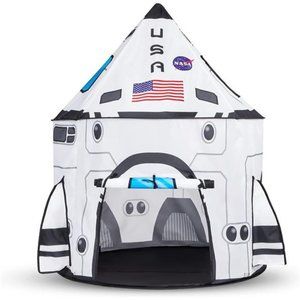 Rocket Ship Play Tent Pop up Play Tent Kids Indoor Outdoor Spaceship Playhouse